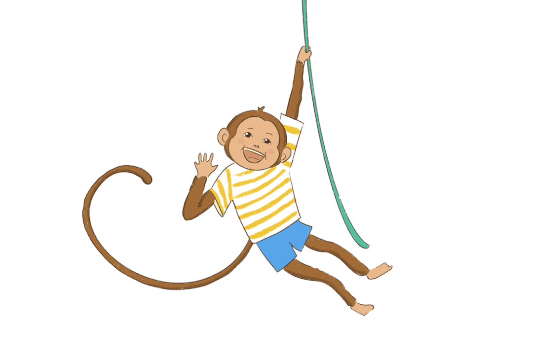 Groovy swinging happily, ready to play